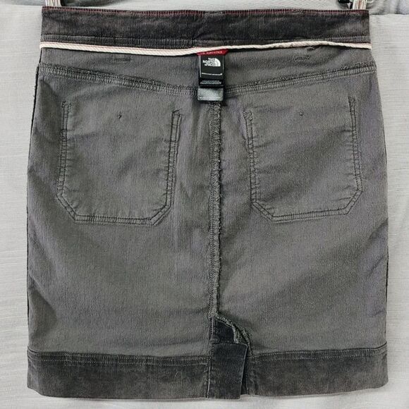 Minimalist The North Face Grey Stretch Corduroy Above Knee Pencil Skirt Womens 4 - Picture 7 of 9